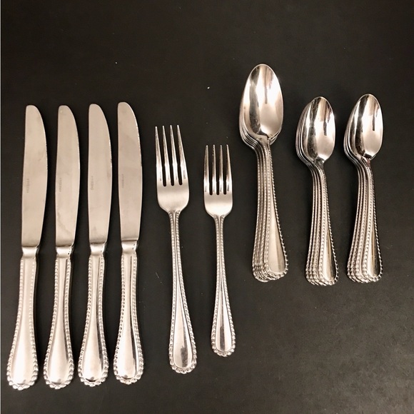 Oneida Pebblebrook ZZ-13 Stainless Flatware Mixed Lot Of 20 Knife Forks Spoons - Picture 9 of 14